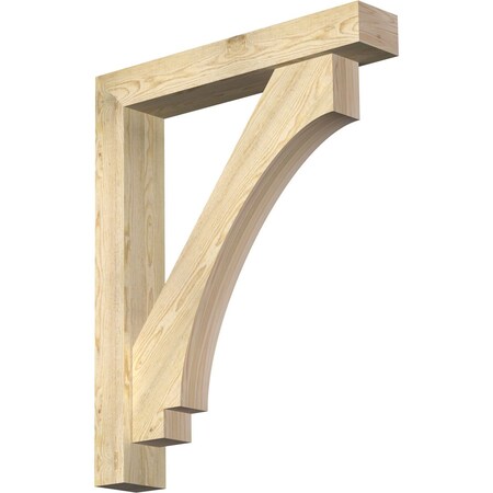 Ekena Millwork Imperial Block Rough Sawn Bracket w/ Offset Brace, Douglas Fir, 6"W x 34"D x 42"H BKT0604X34X42IMP05RDF
